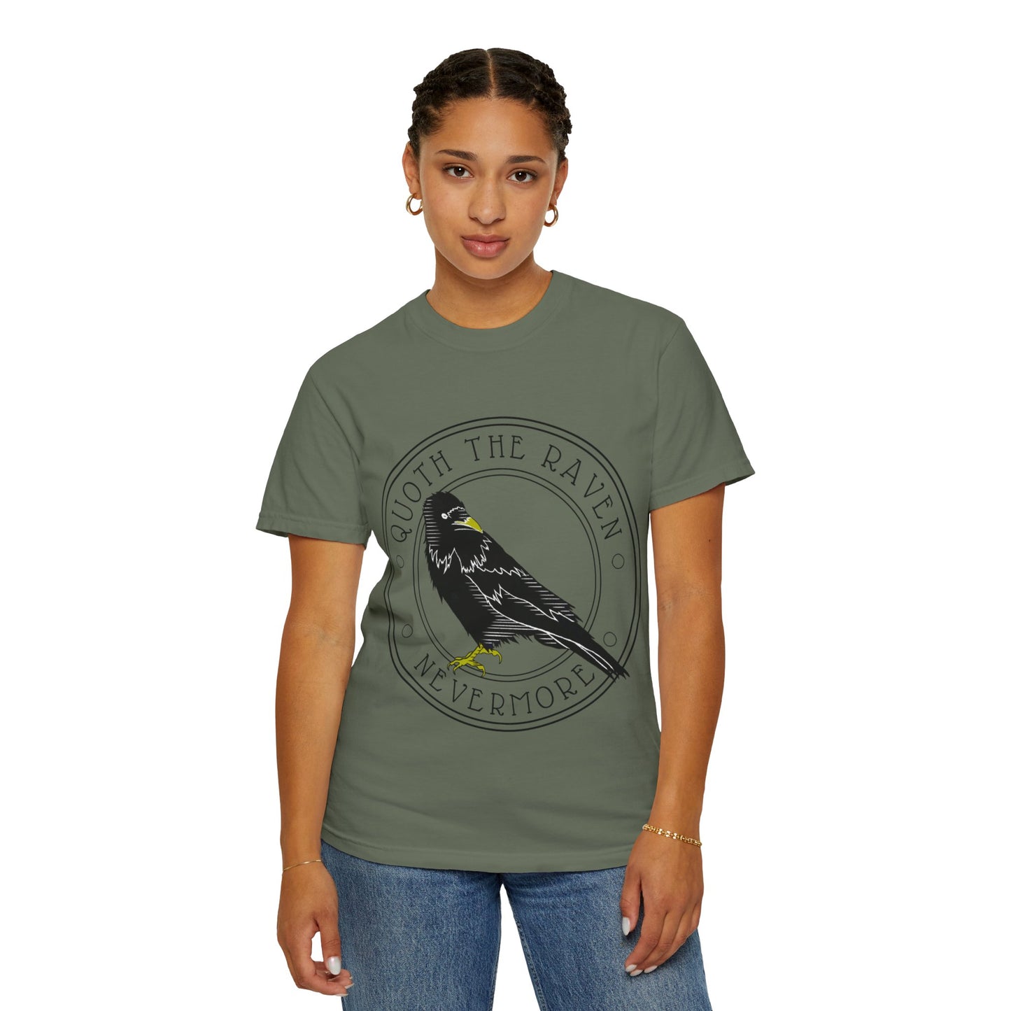 Edgar Allan Poe Raven Literary T-shirt, Unisex Tee, Book Lover Gift, Classic Literature Shirt, Vintage Novel Top