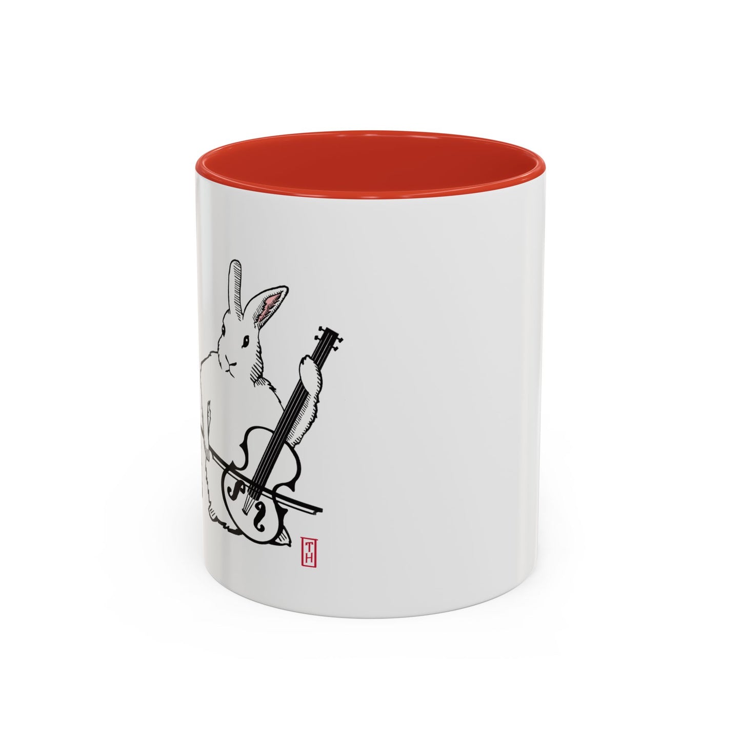 Bunny Band Musician Coffee Mug, Rabbit Banjo Fiddle Duo, Cute Animal Tea Cup, Whimsical Kitchen Decor, Easter Gift, Farmhouse Style