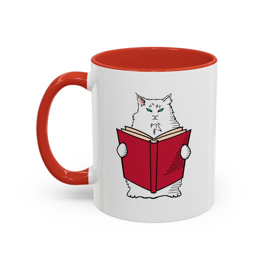 Book Lover Mug, Curmudgeon Cat Bookish Merch for Booktroverts, Book Club Gifts, Cat Lover Gift. Book Shelf Decor, Book Nook Literary Gift