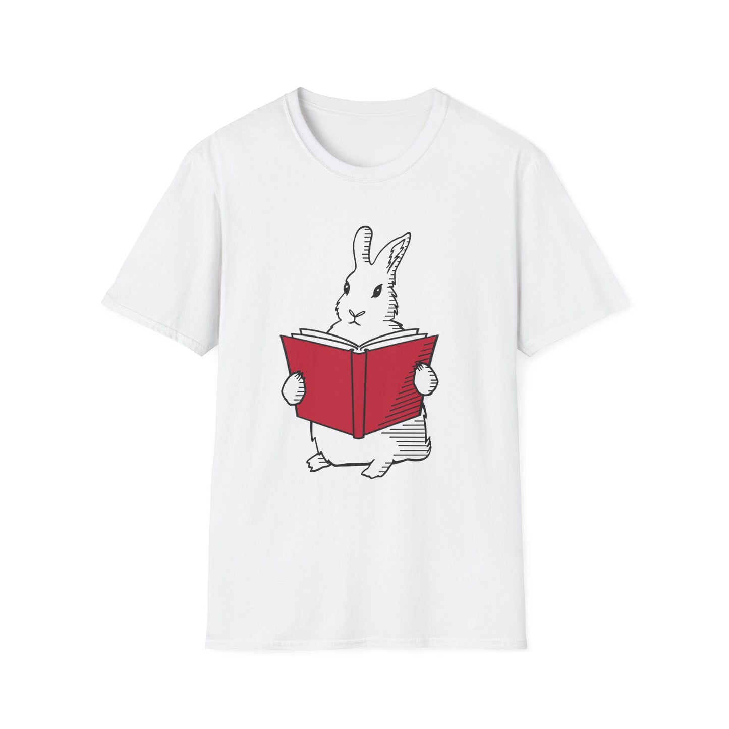 Book Lover Bunny Unisex T-Shirt, Cute Rabbit Tee, Sarcastic Animal Shirt, Literary Gift, Book Lover Top