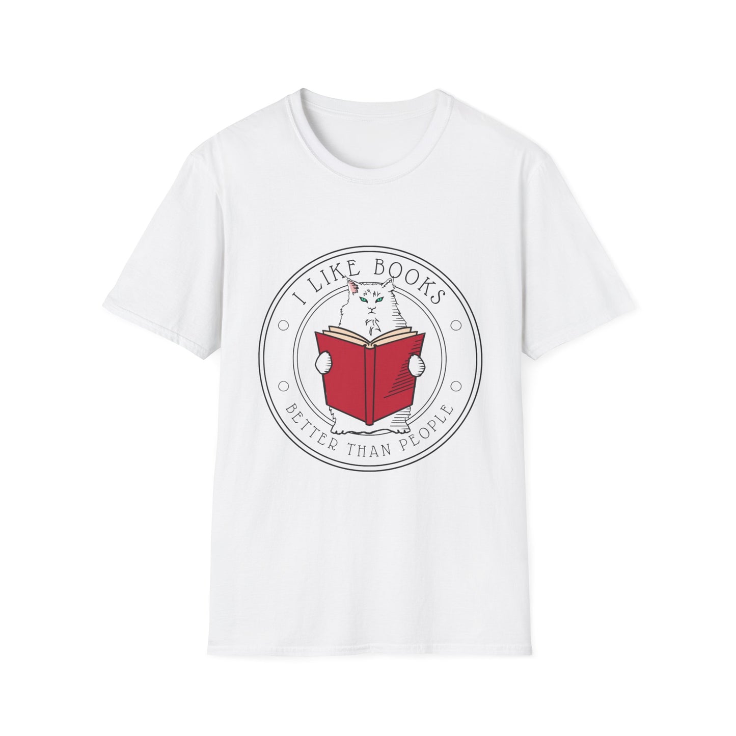 Book Lover Tshirt, I Like Books Better than People Literary Shirts for Bookworm, Literary Gift, Bookish Merch, Book Club Gift for Cat Lover