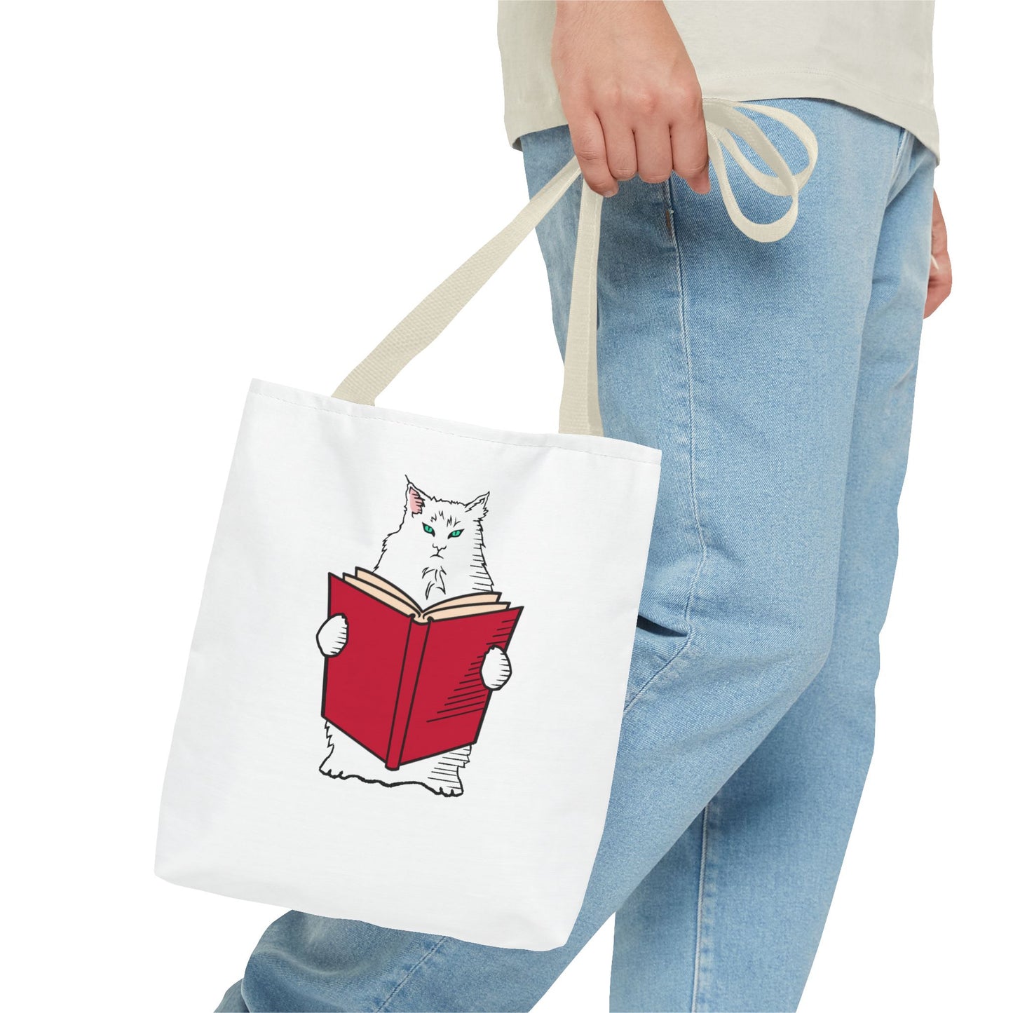 Literature Tote Bag, Snarky Cat Literary gift, Bookish Merch for Booktrovert, Book Lovers Gift, Book Club Gift for Bookworm, Cat Lover Gift