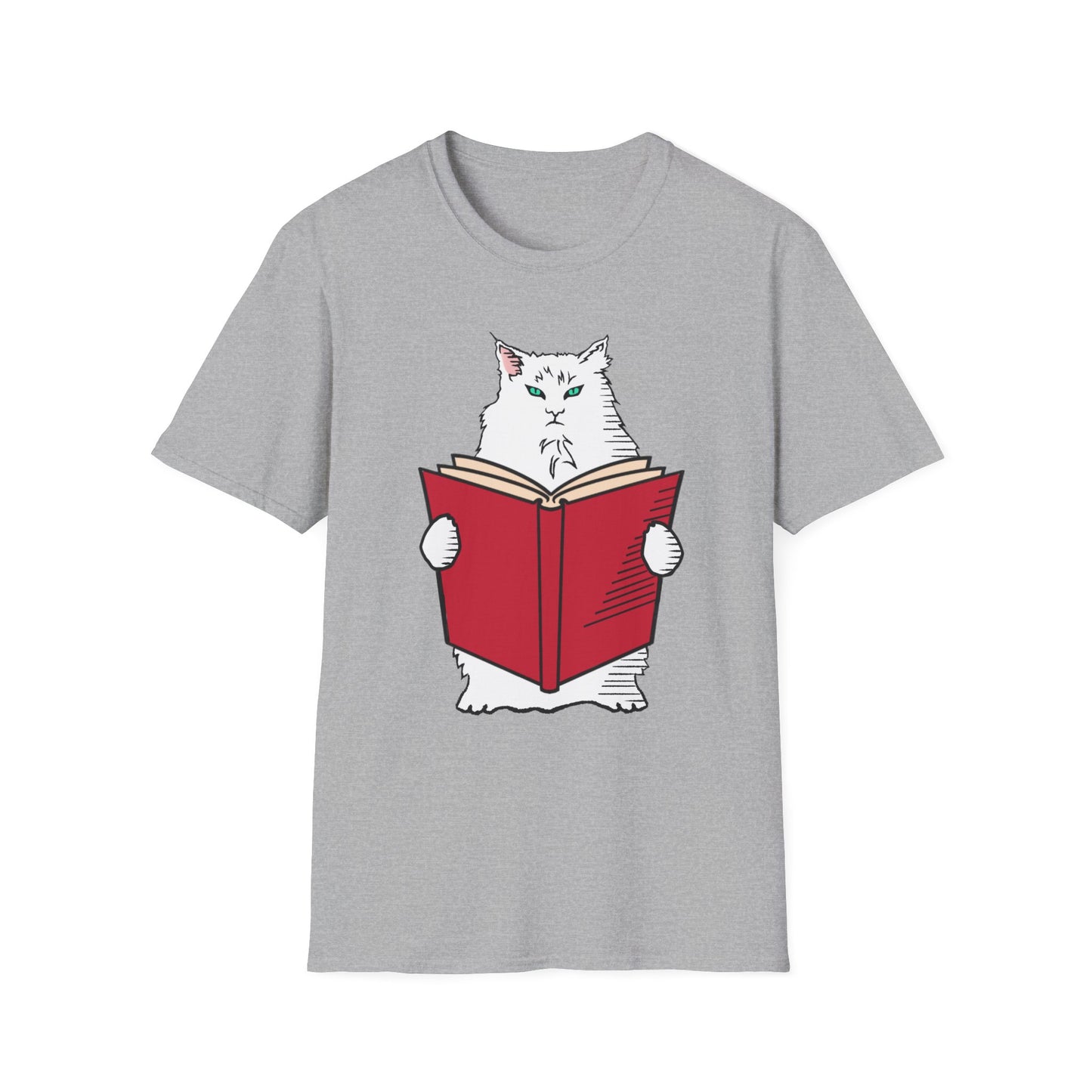 Book Lover Cat Unisex T-Shirt, Curmudgeon Cat Tee, Sarcastic Animal Shirt, Literary Gift, Book Lover Top, Gift for Cat Lovers