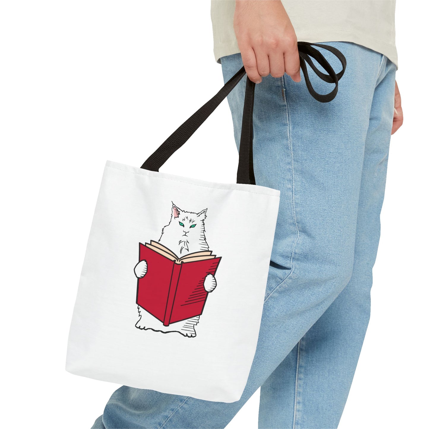 Literature Tote Bag, Snarky Cat Literary gift, Bookish Merch for Booktrovert, Book Lovers Gift, Book Club Gift for Bookworm, Cat Lover Gift