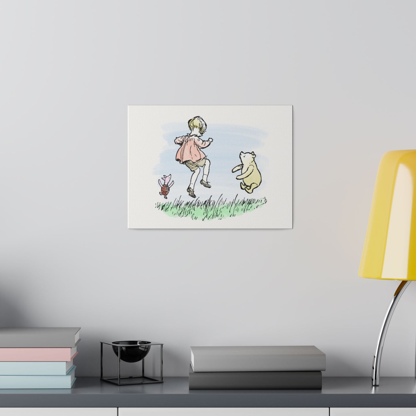 Classic Winnie the Pooh Vintage Nursury Art Piglet Christopher Robin Classic Pooh Literary Gift Bookish Merch for Book Nook