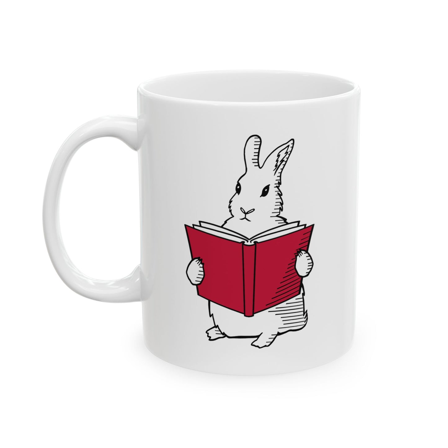 Book Lover Mug Judgmental Bunny Bookish Mug Literary Gift, Book Lovers Gift for Bookworm, Book Shelf Decor, Book Club Gift, Book Nook