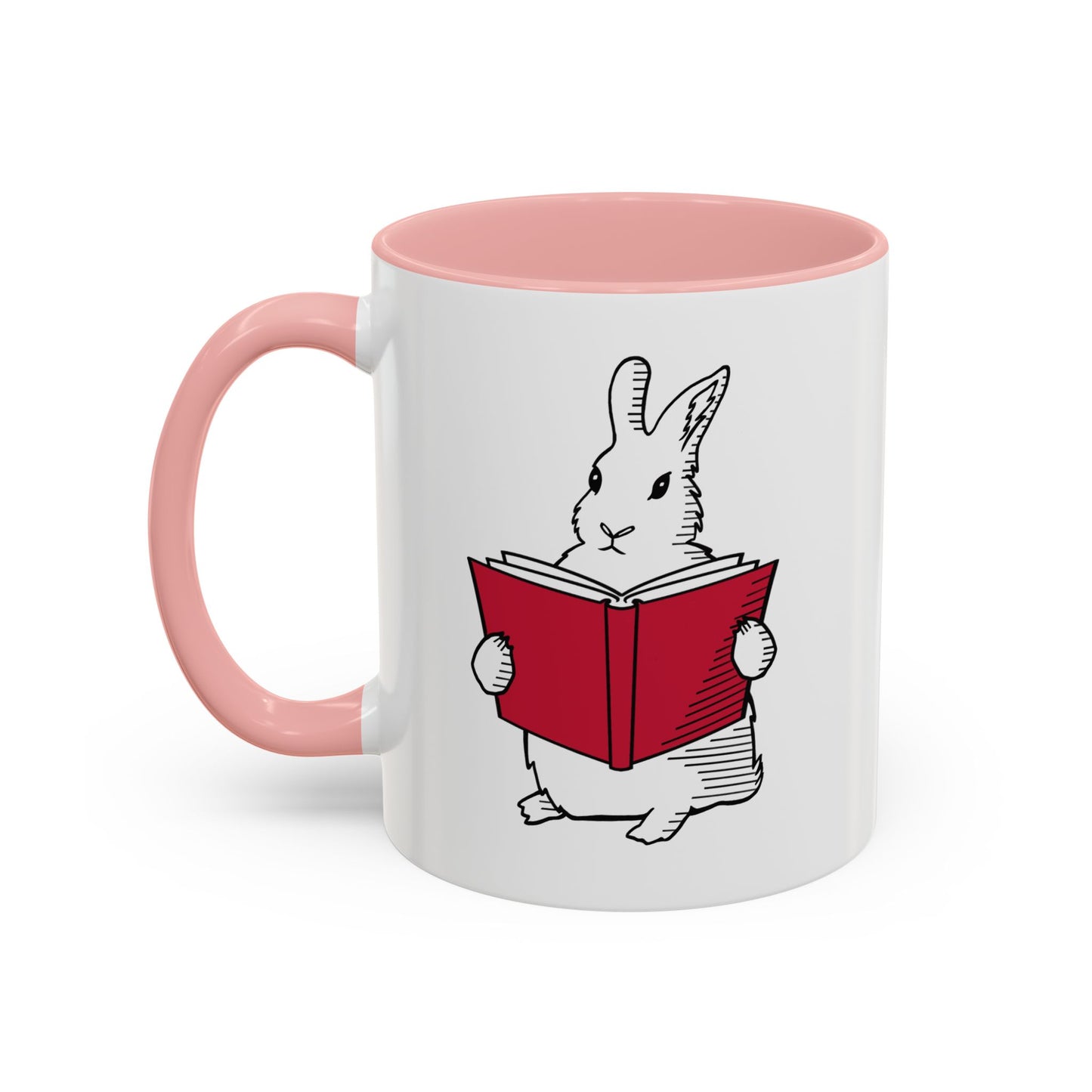 Book Lover Mug, Judgmental Bunny Bookish Merch for Booktroverts, Book Club Gifts, Bookworms. Book Shelf Decor, Book Nook Literary Gift