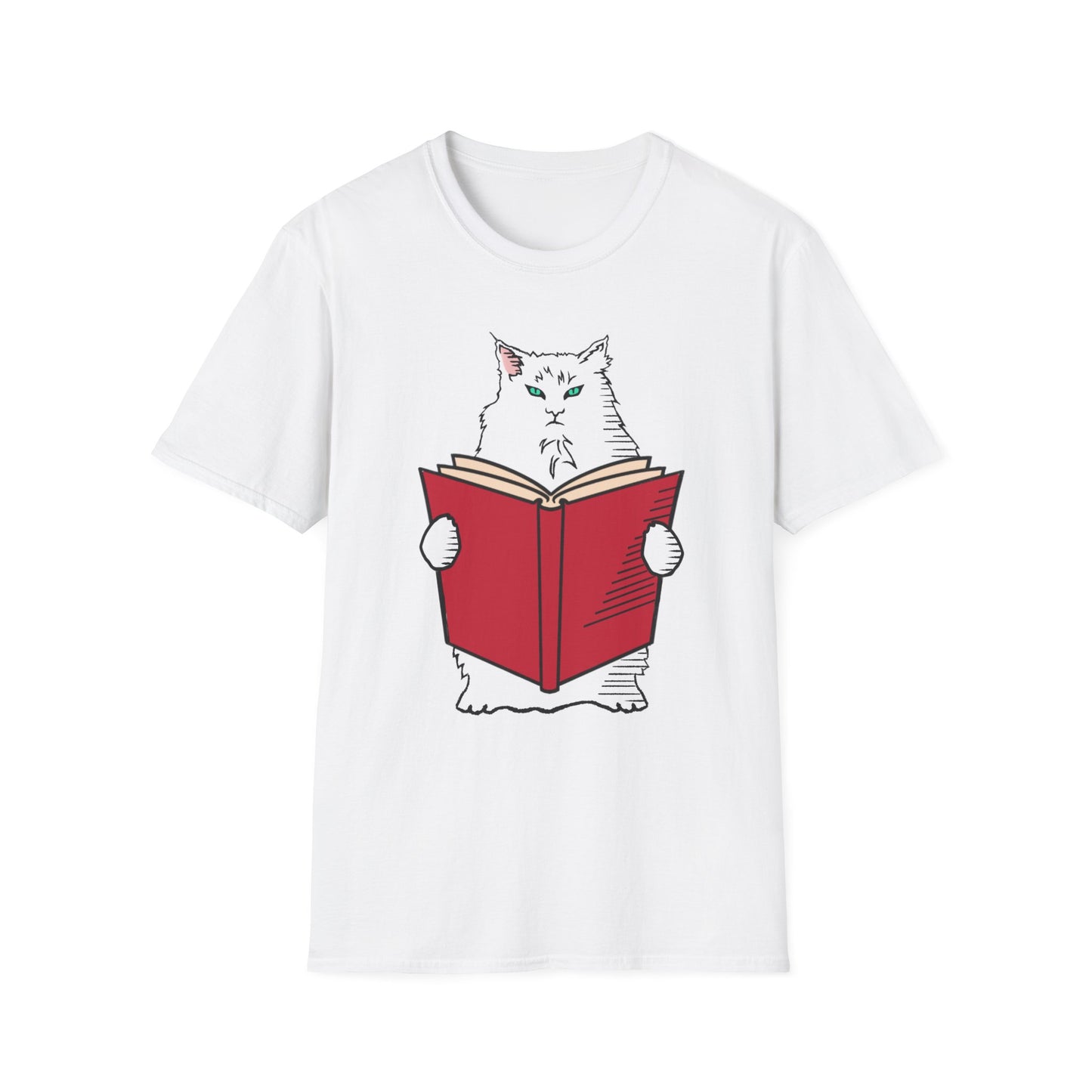 Book Lover Cat Unisex T-Shirt, Curmudgeon Cat Tee, Sarcastic Animal Shirt, Literary Gift, Book Lover Top, Gift for Cat Lovers